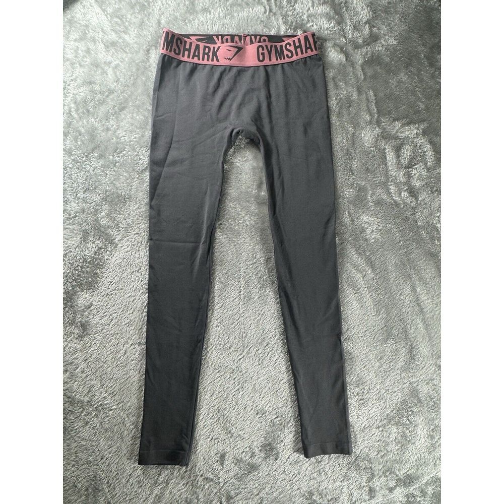 Gymshark Leggings Women's Small Gray Pink‎ Seamless Ankle Fit Workout Athleisure